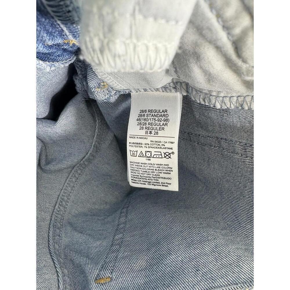 Gap Jeans Womens 28 6 70s High Rise Flare Ripped Knee Light Wash Boho Hippie - Picture 7 of 10